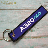 Thumbnail for 2 PCSA ROYAL BRUNEI SIDE B A320 EMBROIDERY KEY CHAIN - PILOTSX