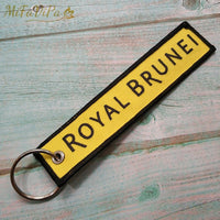 Thumbnail for 2 PCSA ROYAL BRUNEI SIDE B A320 EMBROIDERY KEY CHAIN - PILOTSX