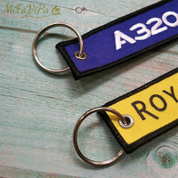 Thumbnail for 2 PCSA ROYAL BRUNEI SIDE B A320 EMBROIDERY KEY CHAIN - PILOTSX