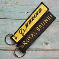 Thumbnail for 2 PCS/LOT A BOEING SIDE B ROYAL BRUNEI EMBROIDERY KEY CHAIN - PILOTSX