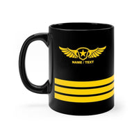 Thumbnail for 3 OR 4 STRIPES BLACK MUG 11OZ MUG - PILOTSX