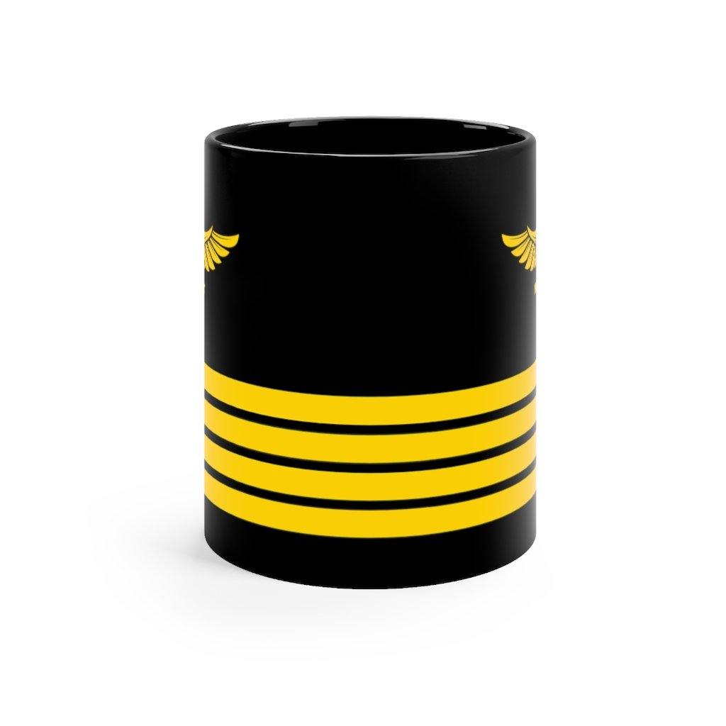 3 OR 4 STRIPES BLACK MUG 11OZ MUG - PILOTSX