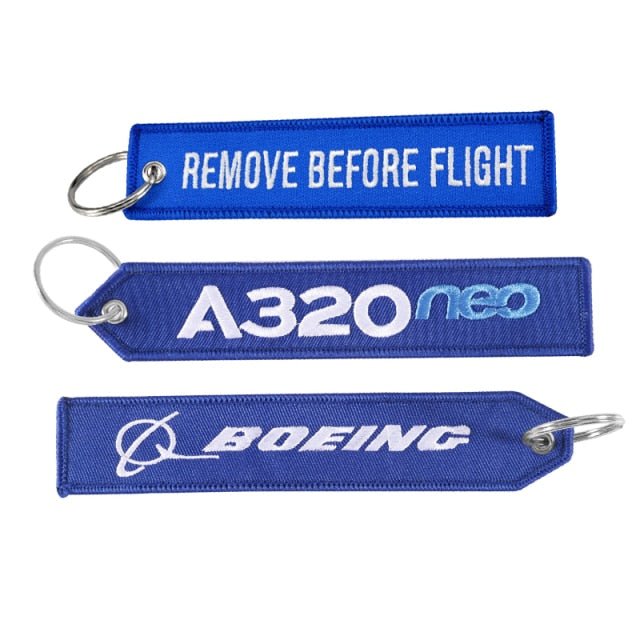 3 PCS AIRBUS BOEING BORN TO FLY EMBROIDERY KEY CHAIN - PILOTSX