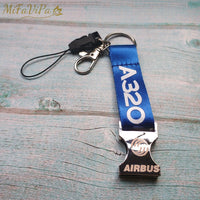 Thumbnail for 3 PCS BLUE A320 NEO LANYARDS KEYCHAIN FASHION TRINKET - PILOTSX