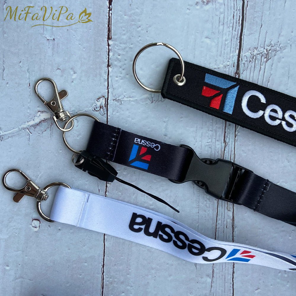 3 PCS/SET CESSNA LANYARDS NECK STRAP KEYCHAIN - PILOTSX