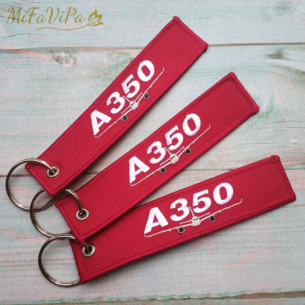 50 PCS A350 EMBROIDERY KEY CHAIN - PILOTSX