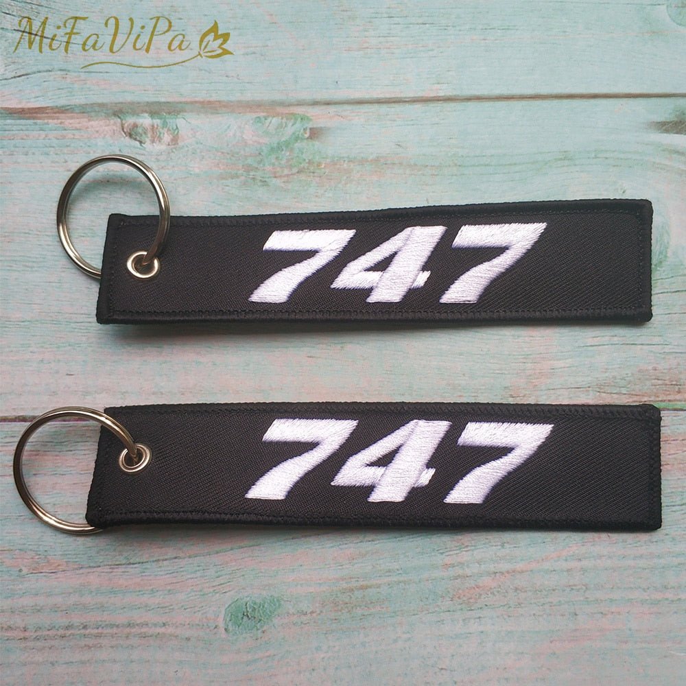 50 PCS BOEING 747 EMBROIDERY KEY CHAIN - PILOTSX