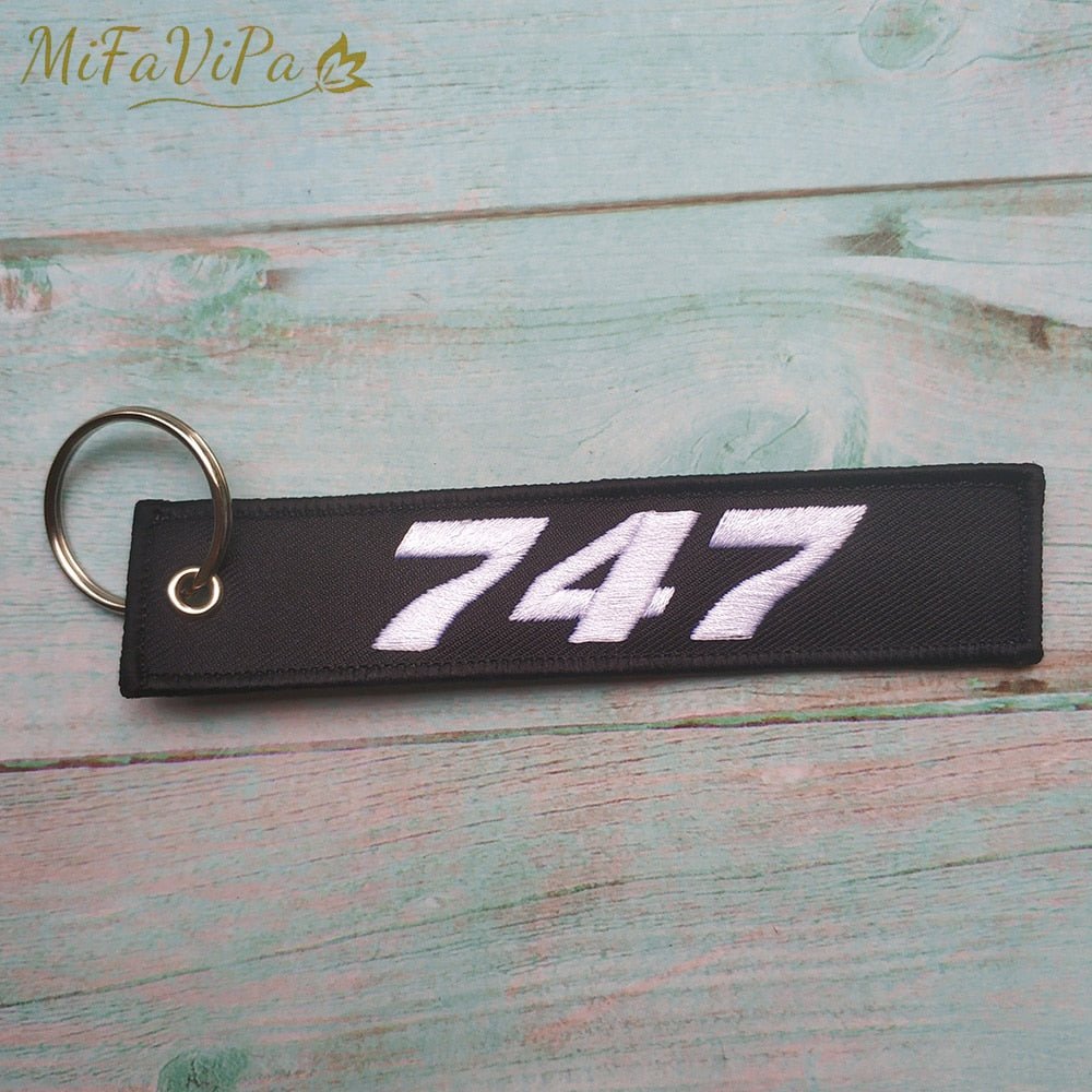 50 PCS BOEING 747 EMBROIDERY KEY CHAIN - PILOTSX