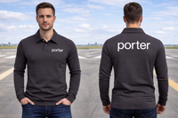 Thumbnail for PORTER AIRLINES LONG SLEEVE  POLO