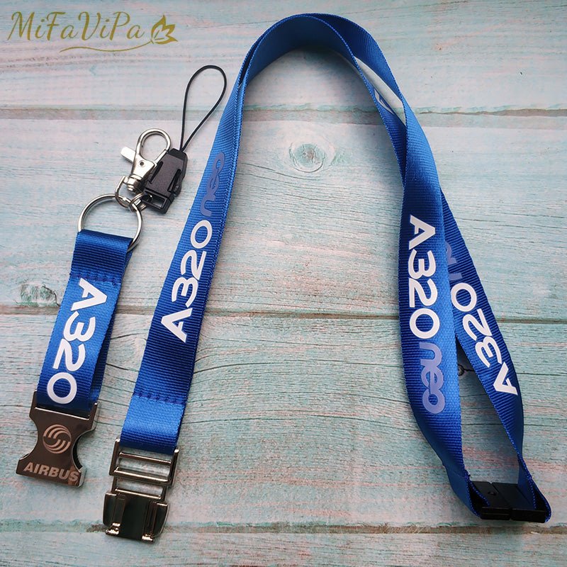 A320 NEO AIRBUS KEYCHAIN LANYARDS NECK STRAP - PILOTSX