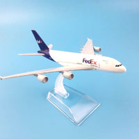 Thumbnail for A380 FEDEX EXPRESS AIRLINE MODEL PLANE AIRCRAFT KIDS TOYS 16CM ALLOY METAL MODEL PLANE - PILOTSX