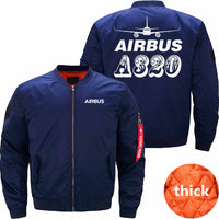 Thumbnail for AIRBUS A320 Ma-1 Bomber Jacket Flight Jacket Aviator Jacket THE AV8R