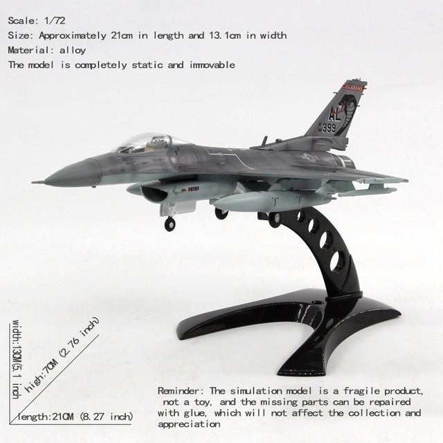 AF1 U.S. AIR FORCE F - 16C FIGHTER FALCON 366ST WING F16C DIECAST PLASTIC FINISHED MODEL - PILOTSX