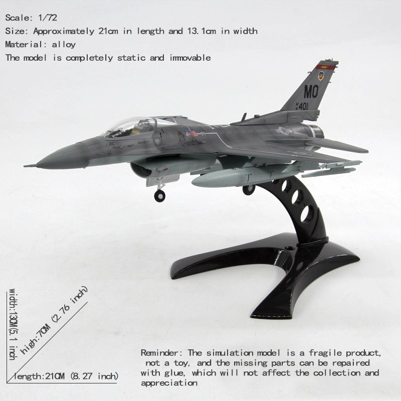 AF1 U.S. AIR FORCE F - 16C FIGHTER FALCON 366ST WING F16C DIECAST PLASTIC FINISHED MODEL - PILOTSX