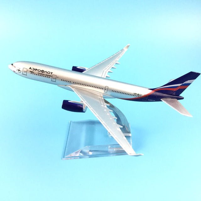 AIR PASSENGER PLANE AEROFLOT 16CM A330 AIRCRAFT MODEL MODEL PLANE SIMULATION 16CM ALLOY CHRISTMAS TOYS GIFTS CHILDREN - PILOTSX