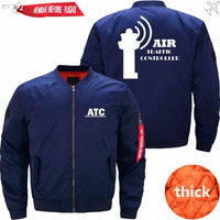 Thumbnail for AIR TRAFFIC CONTROLLER BOMBER FLIGHT AVIATOR JACKET - PILOTSX