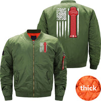 Thumbnail for AIR TRAFFIC CONTROLLER US FLAG ATC BOMBER FLIGHT AVIATOR JACKET - PILOTSX