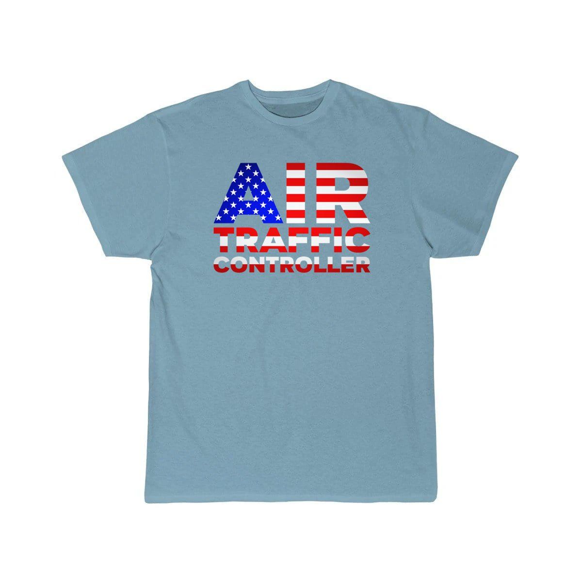 AIR TRAFFIC CONTROLLER USA FLAG ATC FLIGHT T - SHIRT - PILOTSX