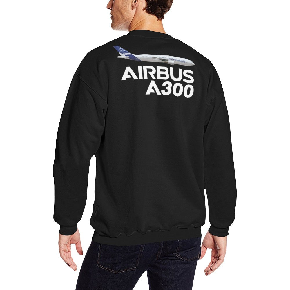 AIRBUS 300 MEN'S OVERSIZED FLEECE CREW SWEATSHIRT - PILOTSX