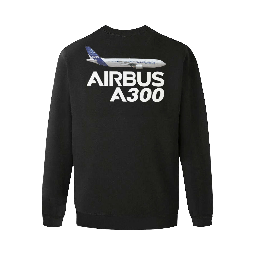 AIRBUS 300 MEN'S OVERSIZED FLEECE CREW SWEATSHIRT - PILOTSX