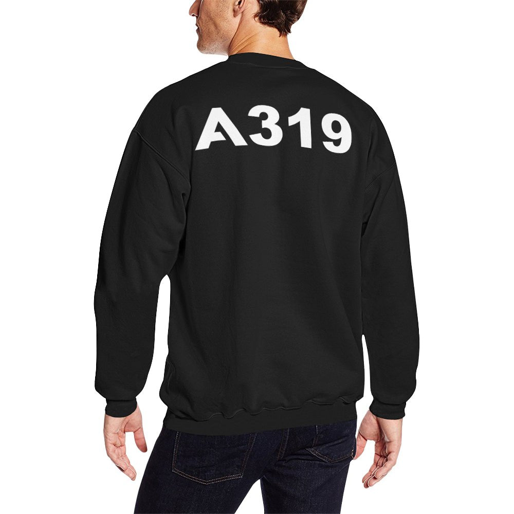 AIRBUS 319 MEN'S OVERSIZED FLEECE CREW SWEATSHIRT - PILOTSX