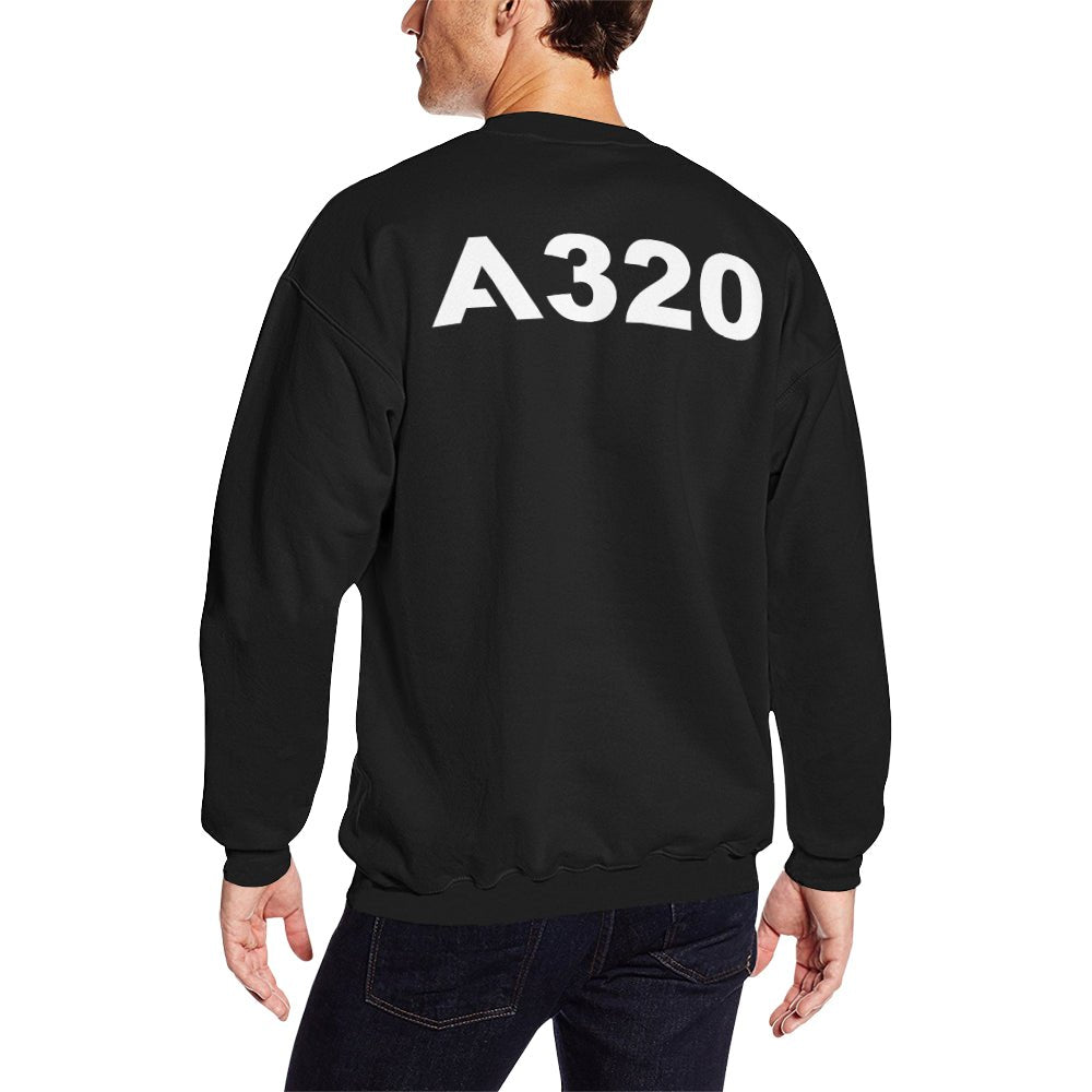 AIRBUS 320 MEN'S OVERSIZED FLEECE CREW SWEATSHIRT - PILOTSX