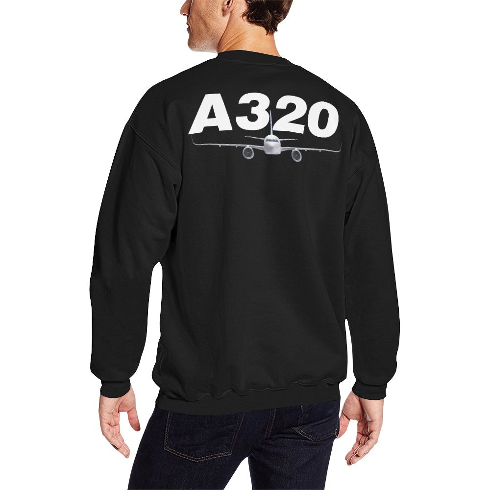 AIRBUS 320 MEN'S OVERSIZED FLEECE CREW SWEATSHIRT - PILOTSX