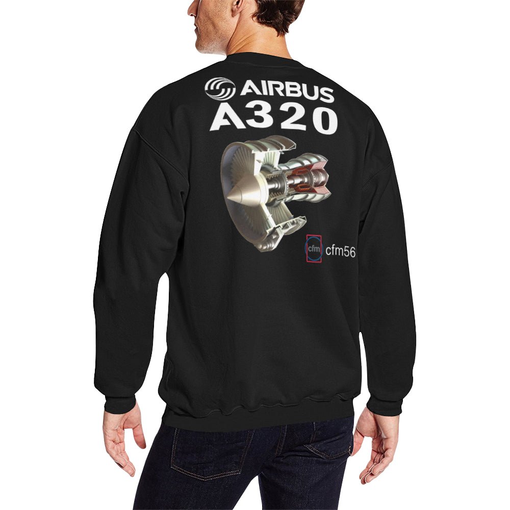 AIRBUS 320 MEN'S OVERSIZED FLEECE CREW SWEATSHIRT - PILOTSX