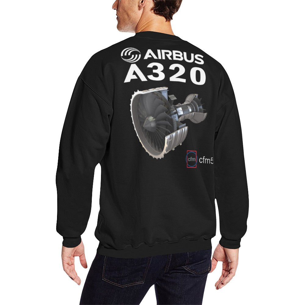 AIRBUS 320 MEN'S OVERSIZED FLEECE CREW SWEATSHIRT - PILOTSX