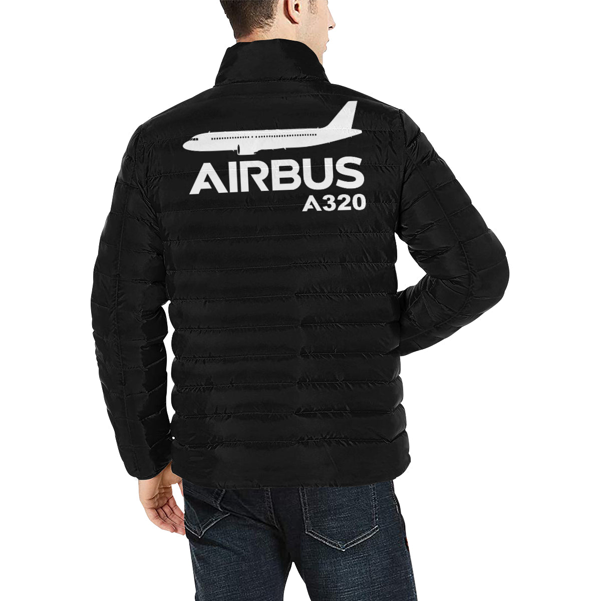AIRBUS 320 MEN'S STAND COLLAR PADDED JACKET - PILOTSX