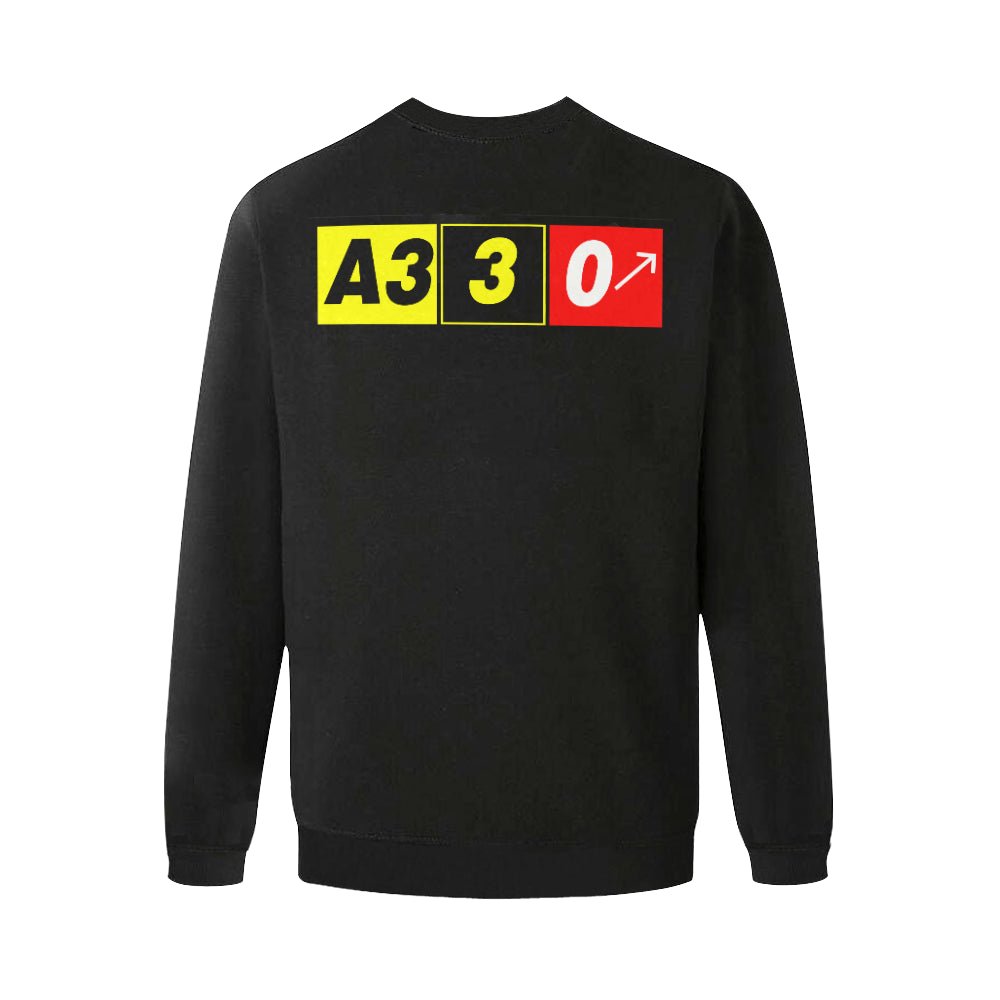 AIRBUS 330 MEN'S OVERSIZED FLEECE CREW SWEATSHIRT - PILOTSX