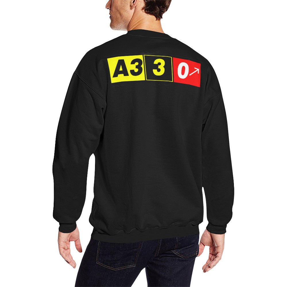 AIRBUS 330 MEN'S OVERSIZED FLEECE CREW SWEATSHIRT - PILOTSX