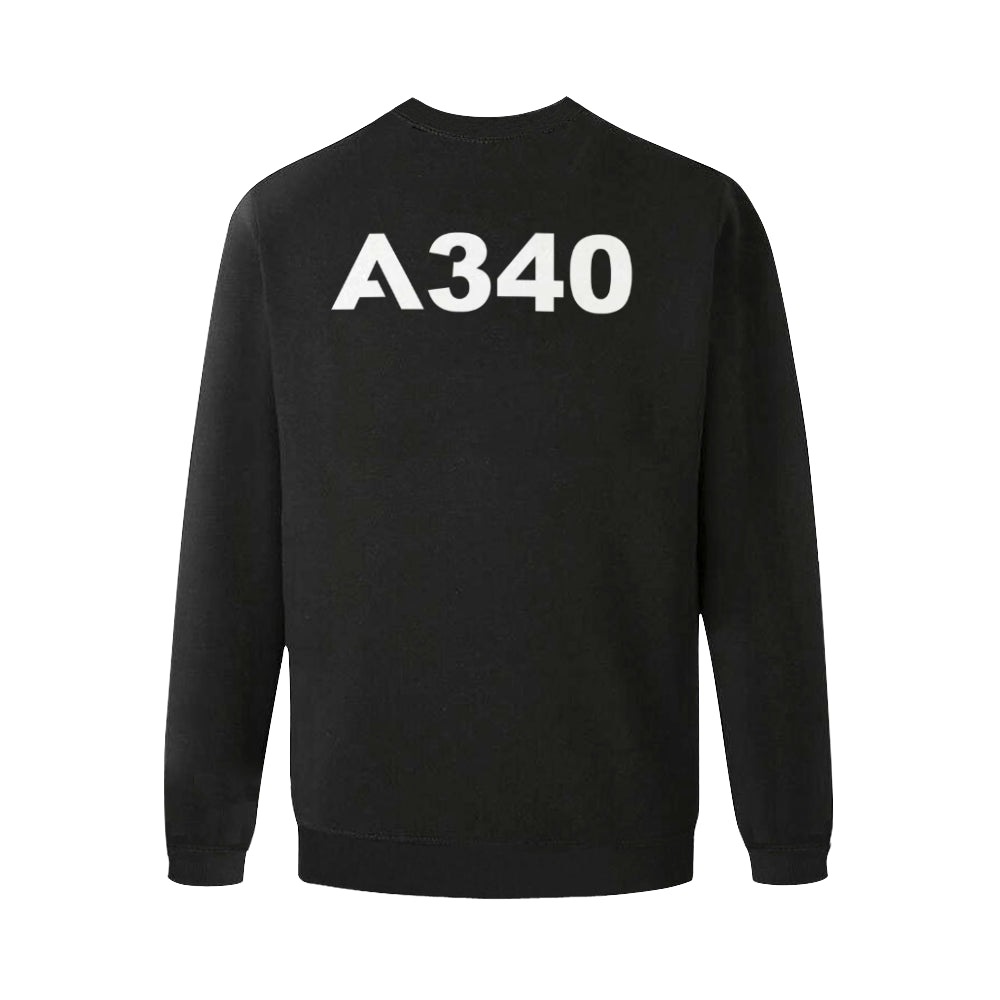 AIRBUS 340 MEN'S OVERSIZED FLEECE CREW SWEATSHIRT - PILOTSX