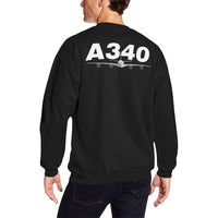 Thumbnail for AIRBUS 340 MEN'S OVERSIZED FLEECE CREW SWEATSHIRT - PILOTSX