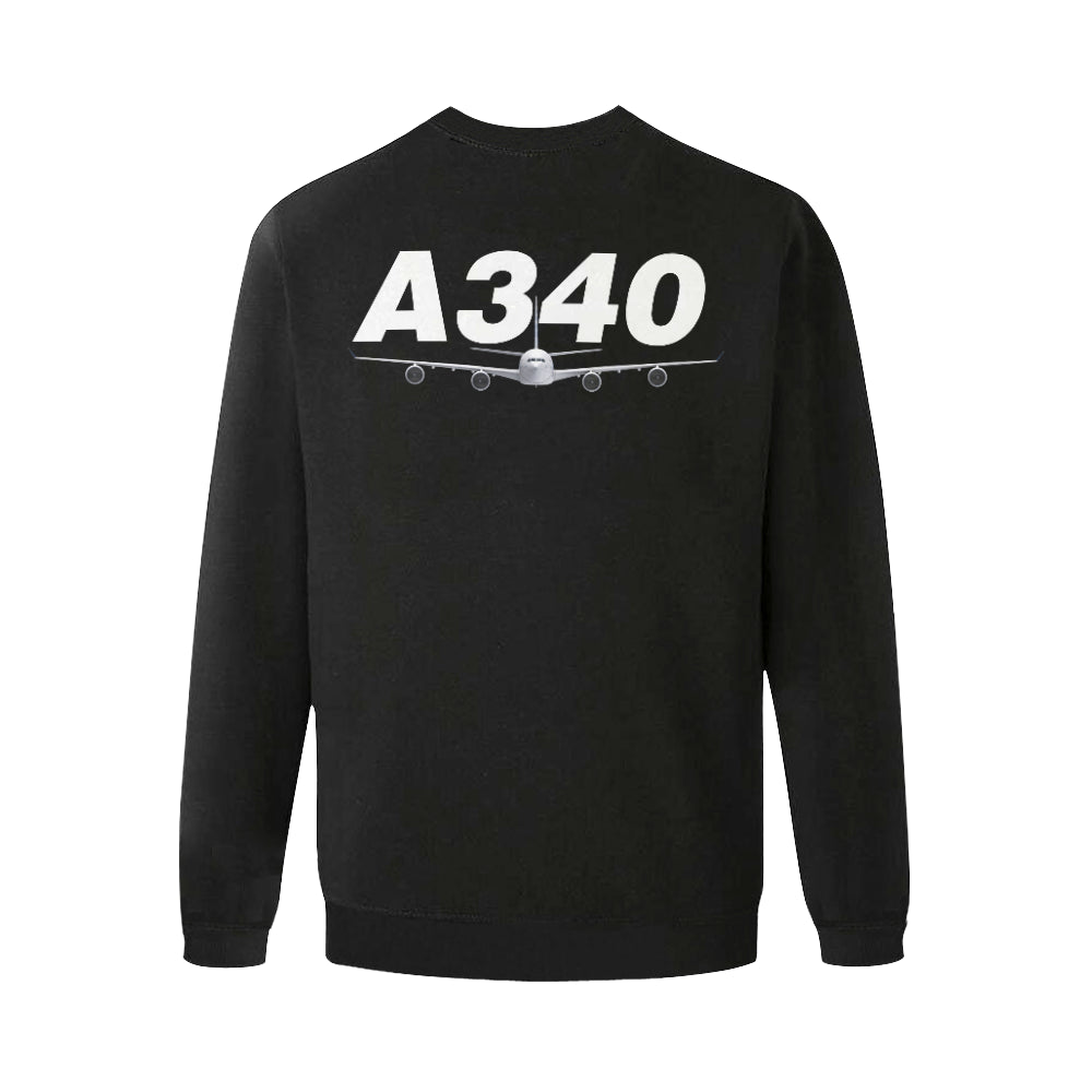 AIRBUS 340 MEN'S OVERSIZED FLEECE CREW SWEATSHIRT - PILOTSX