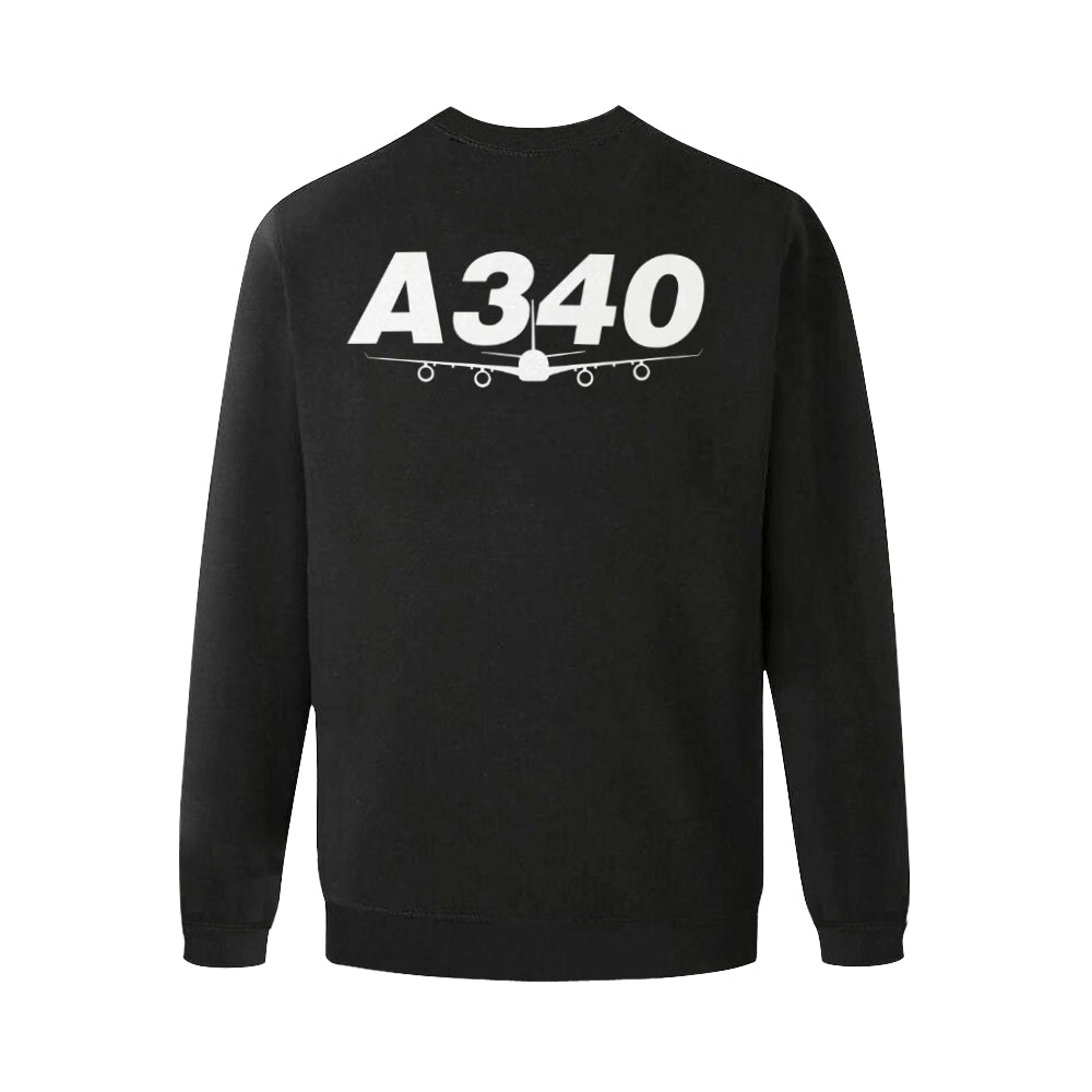 AIRBUS 340 MEN'S OVERSIZED FLEECE CREW SWEATSHIRT - PILOTSX