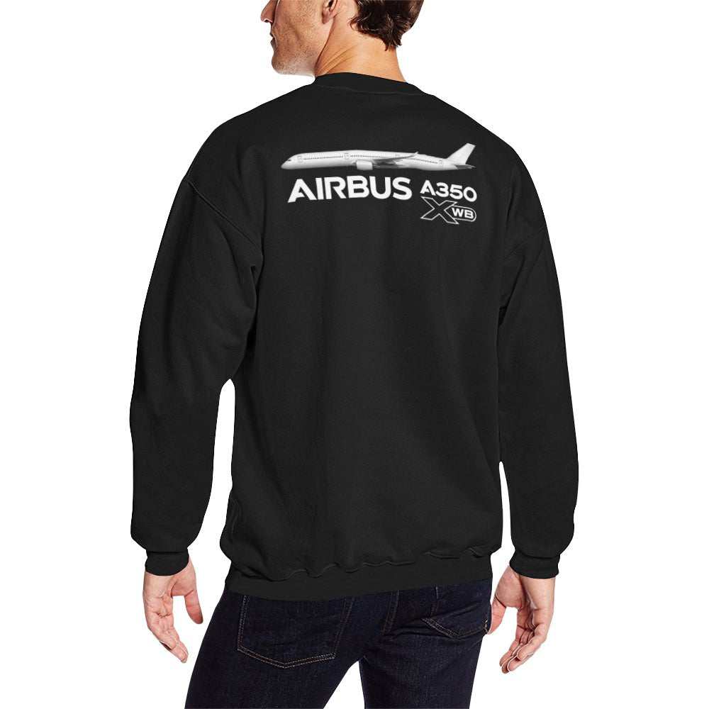 AIRBUS 350 MEN'S OVERSIZED FLEECE CREW SWEATSHIRT - PILOTSX