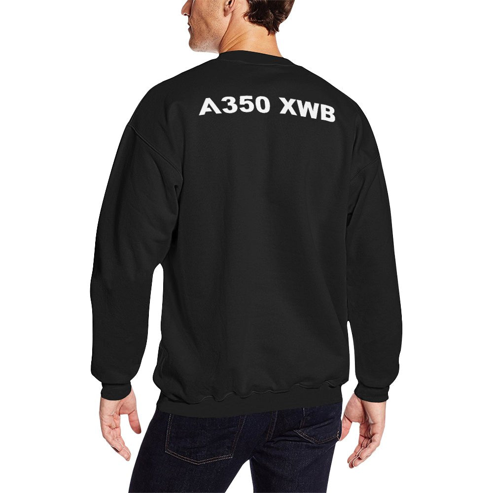 AIRBUS 350 MEN'S OVERSIZED FLEECE CREW SWEATSHIRT - PILOTSX