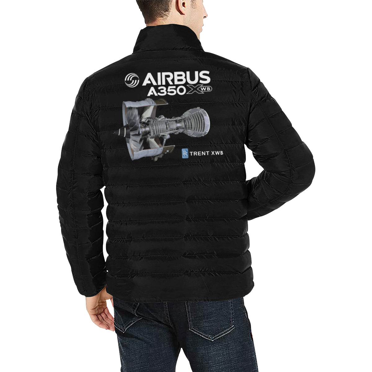 AIRBUS 350 MEN'S STAND COLLAR PADDED JACKET - PILOTSX