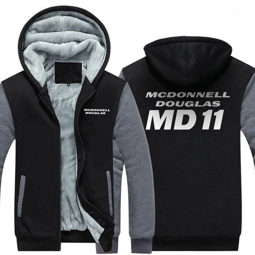 MCDONNELL DOUGLAS MD 11 DESIGNED ZIPPER SWEATER THE AV8R