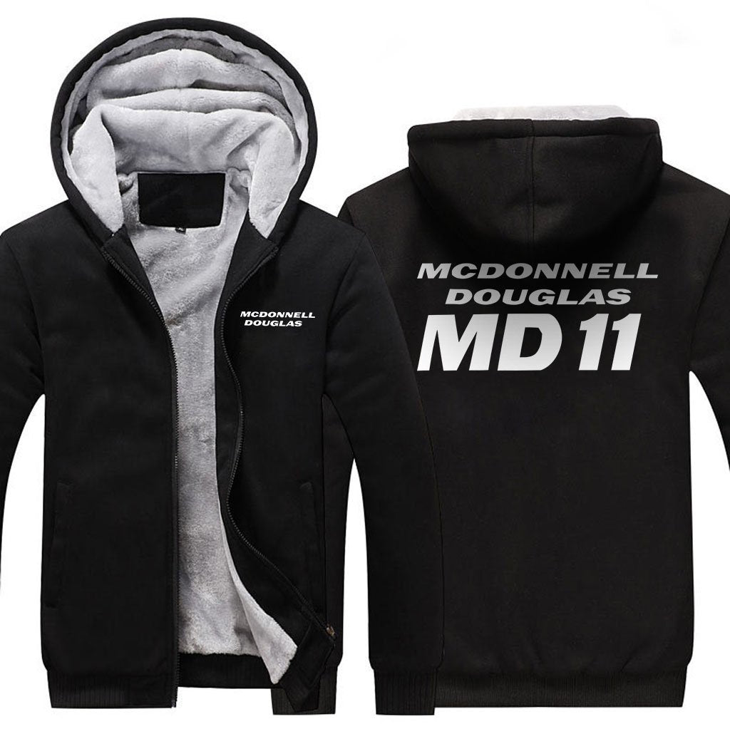 MCDONNELL DOUGLAS MD 11 DESIGNED ZIPPER SWEATER THE AV8R