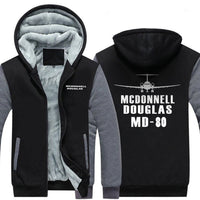 Thumbnail for MCDONNELL DOUGLAS MD 80 DESIGNED ZIPPER SWEATER THE AV8R