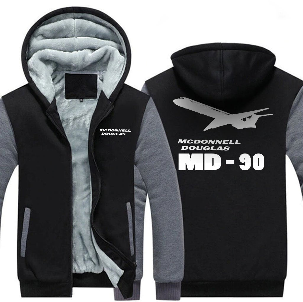 MCDONNELL DOUGLAS MD 90 DESIGNED ZIPPER SWEATER THE AV8R