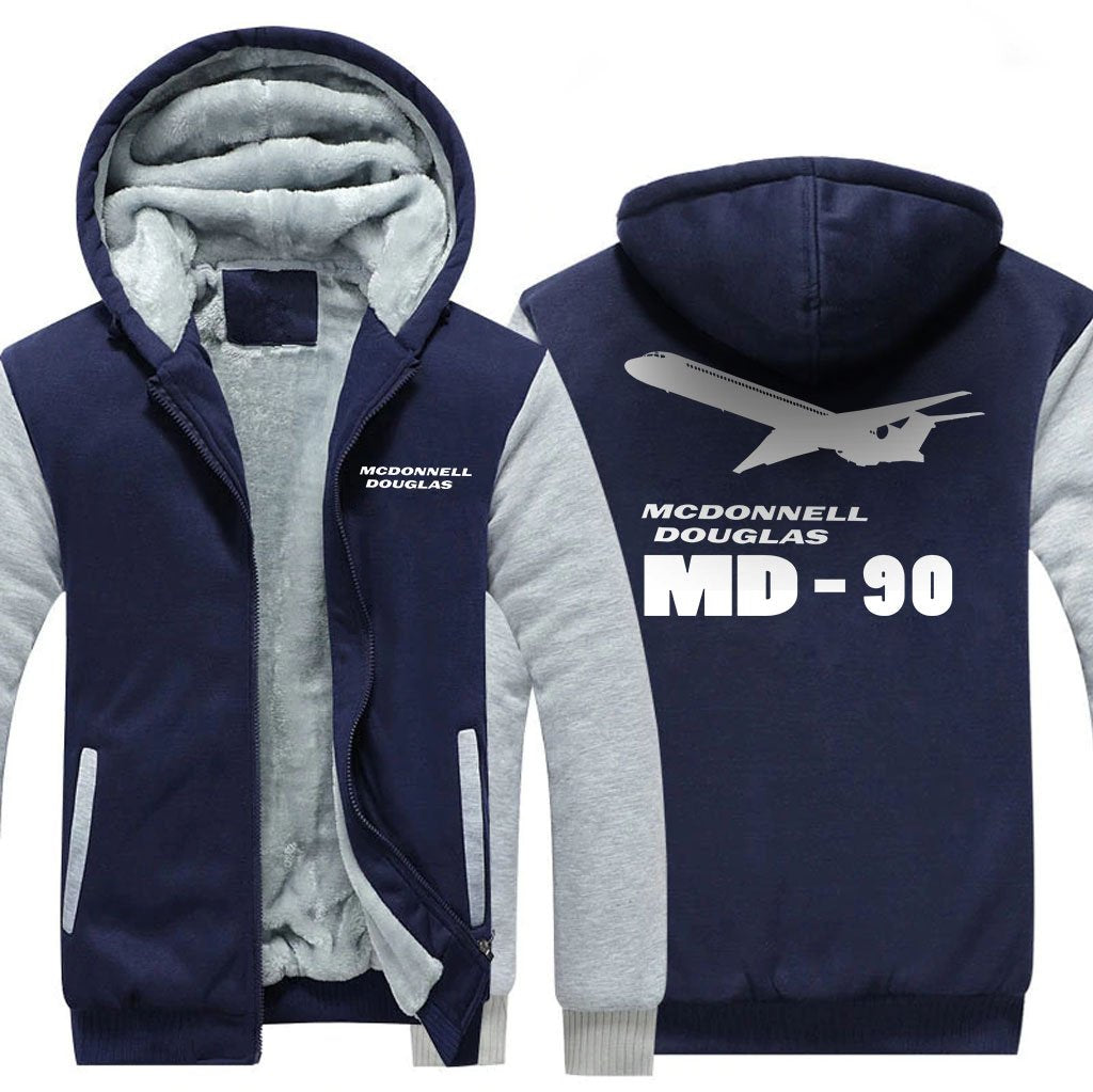 MCDONNELL DOUGLAS MD 90 DESIGNED ZIPPER SWEATER THE AV8R