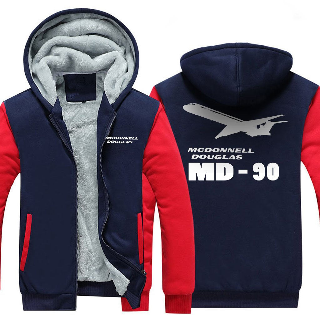 MCDONNELL DOUGLAS MD 90 DESIGNED ZIPPER SWEATER THE AV8R