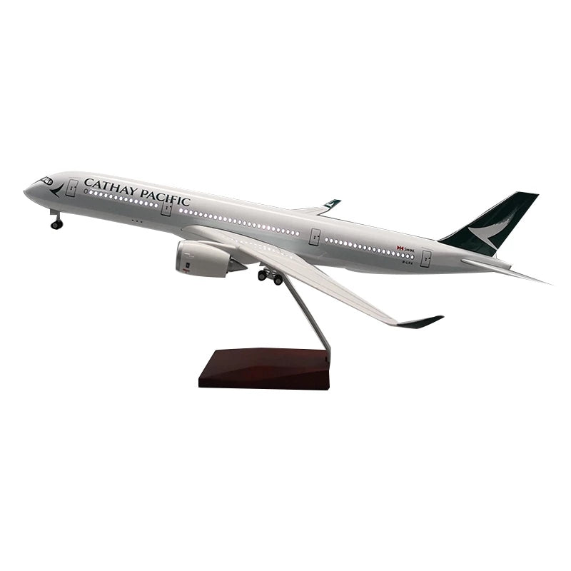 Cathay Pacific Airbus A350 Airplane Model Plane With Light &amp; Wheel Aircraft AV8R
