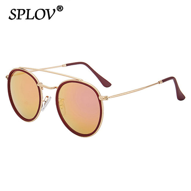 Retro Round Metal Sunglasses Men Women Steampunk Brand Designer Glasses AV8R