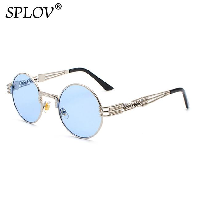 New Fashion Retro Steampunk Round Metal Sunglasses for Men and Women AV8R