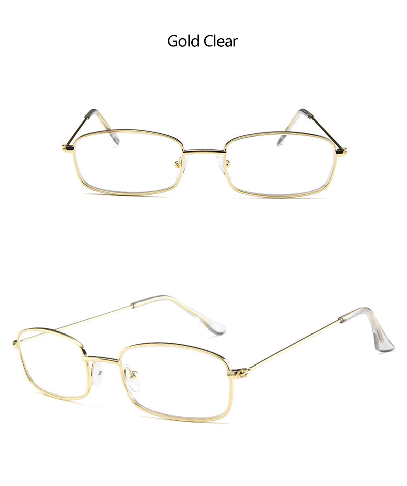 Vintage Small Rectangle Sunglasses Men Women Retro Metal Frame Sun Glasses AV8R