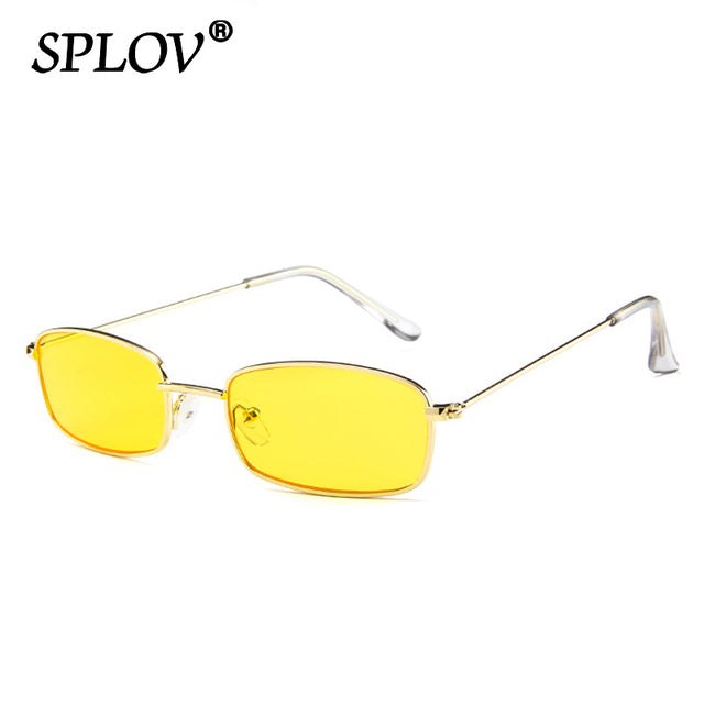 Vintage Small Rectangle Sunglasses Men Women Retro Metal Frame Sun Glasses AV8R